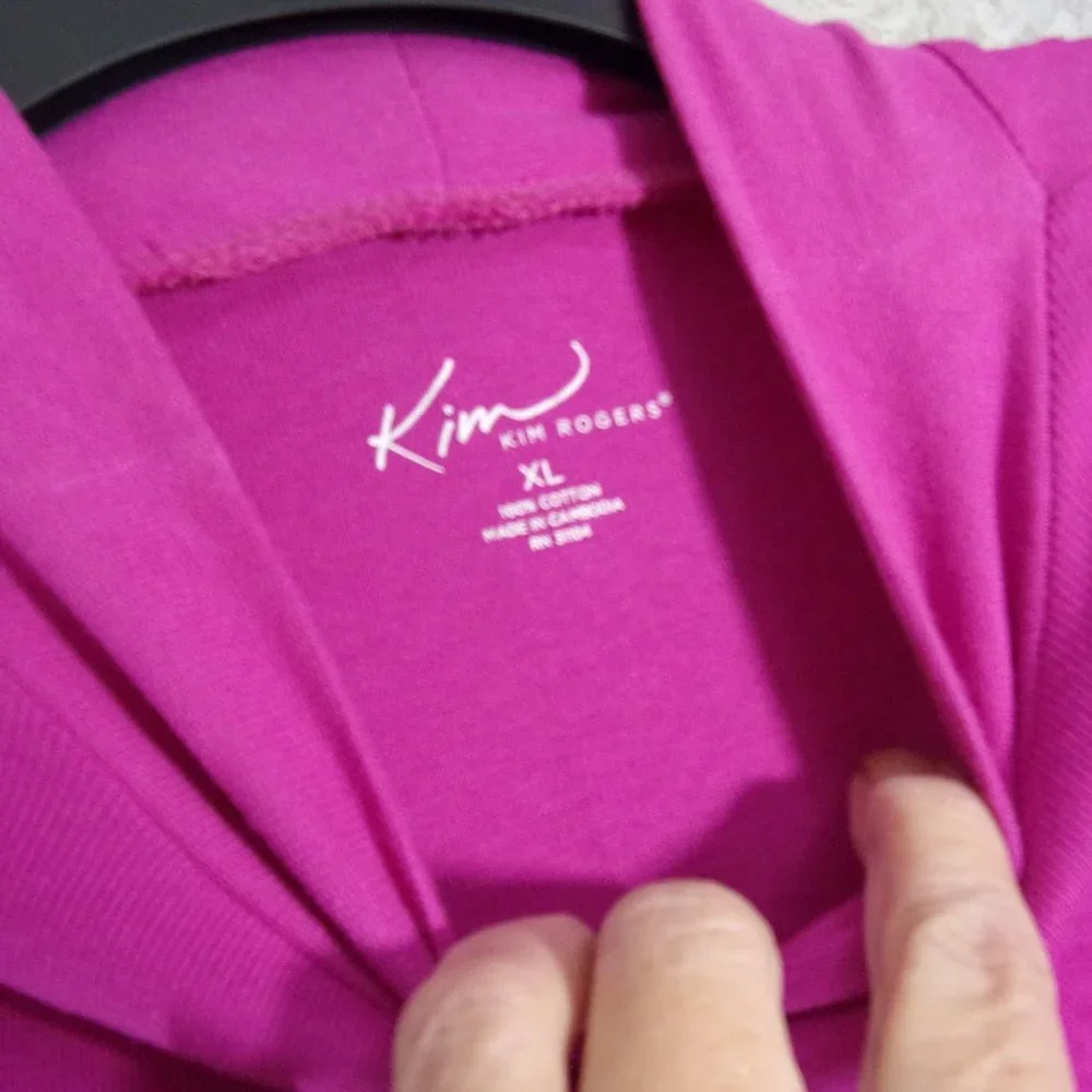 Mock Neck Turtleneck Knit Top  Fuchsia Pink - Picture 2 of 2